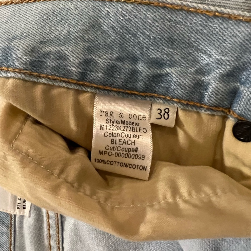 Rag and bone made in USA jeans slim fit 2 size 38 - Picture 6 of 7